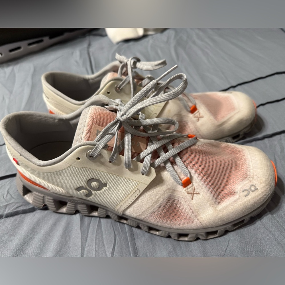 On Running Women's White and Orange Sneakers